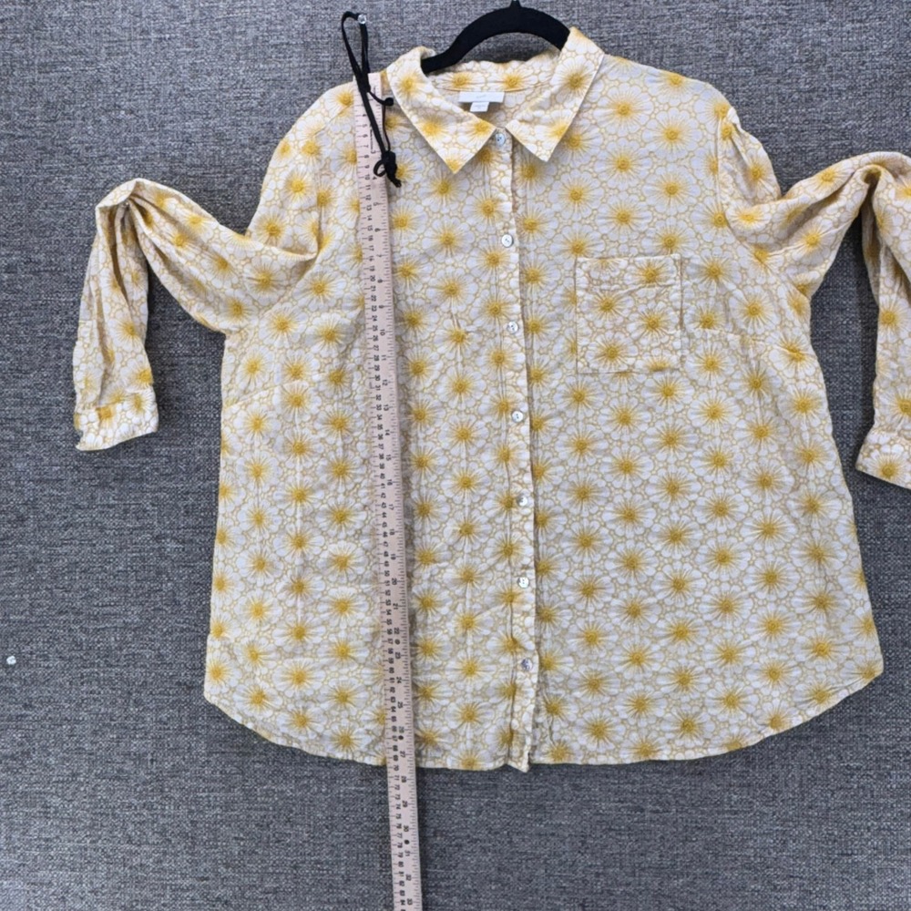 J Jill Button Up Yellow XL - Picture 14 of 14